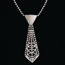 Pendentif sexy cravate en strass couleur cristal