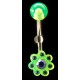 Piercing de nombril Fleur verte