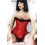 Corset sensuel satin rouge et dentelles noires Red Fantaisy Chilirose