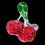 Piercing de nombril Crystal Evolution Cerise rouge, système 360°