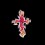 Piercing de nombril inversé Crystal Evolution croix flamboyante