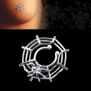 Faux piercing de t&eacute;ton toile d'araign&eacute;e
