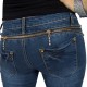 Jeans Fashion Alicia, slim à boutons finements ciselés, zip et strass
