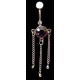 Piercing de nombril Strass Grenat