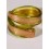 Bague spirale en verre vert anis teintée dans la masse