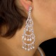 Boucles d'oreilles fashion pendantes orientales en strass