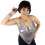 Top hyper sexy, métal argent, large décolleté et dos nu