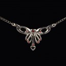 Chaine de tour de taille motif papillon strass rouge