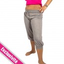 Pantalon court corsaire gris taupe