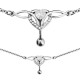 Chaine de taille avec piercing en acier chirurgical et strass fantaisie