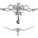 Chaine de taille avec piercing en acier chirurgical motif tribal en strass fantaisie