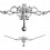 Chaine de taille avec piercing en acier chirurgical motif tribal en strass fantaisie