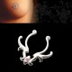 Faux piercing de téton tribal avec strass rose