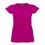 Tee-shirt sexy de couleur fushia, ceintré, col V