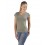 Tee-shirt sexy de couleur, ceintré, col V