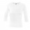 Tee-shirt couleur blanc femme, manches 3/4