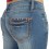 Jeans Fashion used Alicia, galon et surpiquages dorés clous et strass 