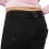 Jeans Fashion Miss RJ slim noir, bouton strass et boucle métal