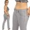 Jeans Fashion Miss RJ slim gris, bouton strass et boucle métal