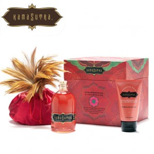 Boîte aux trésors, produits de massage goût Fraise Kamasutra