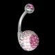 Piercing nombril titane Crystal Evolution Galaxy rose
