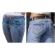 Jeans taille basse broderie "Look me !" Jeans "Look me !"