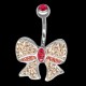 Piercing de nombril en titane Crystal Evolution Noeud bicolore