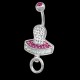 Piercing de nombril en titane Crystal Evolution Tétine bicolore