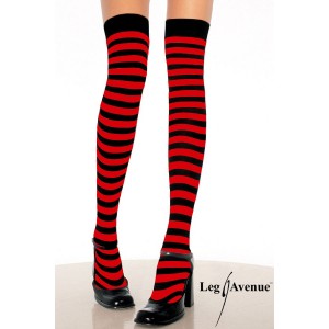 Bas Rayures Noir et rouge