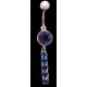 Piercing de nombril pendentif bleu