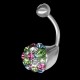 Piercing de nombril Crystal Evolution Sphere multicolore