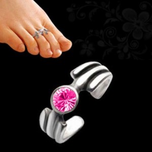 Bague d'orteil Strass rose