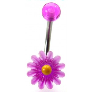 Piercing de nombril Fleur rose