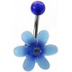 Piercing de nombril Fleur bleue