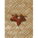 Boucles d'oreilles en bois en forme d'etoile