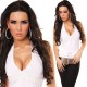 Top sexy a nouer au dos broderie au niveau de la poitrine avec ceinture