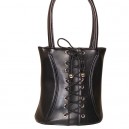 Sac &agrave; main Corset, PETIT MODELE noir