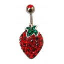Piercing nombril Crystal Evolution Fraise