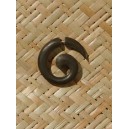 Boucles d oreilles en bois forme spiral faux ecarteur