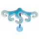 Piercing de nombril inversé Tribal vague bleue